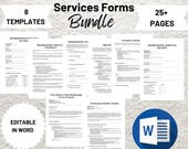 Bookkeeping Service Contract, Freelance Bookkeeper Client Intake Form, Invoice Template