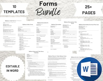 BALLOON CONTRACT, Editable Balloon Decor Contract, Balloon Invoice, Balloon Artist Contract Template, Balloon Stylist Garland Agreement