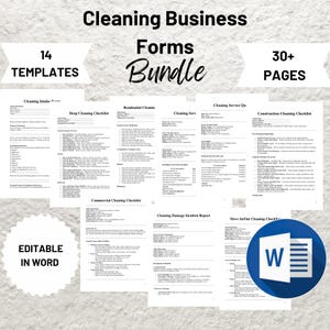 Reinigungsservice Forms Bundle: Bearbeitbare Business Vorlagen (Digitaler Download)