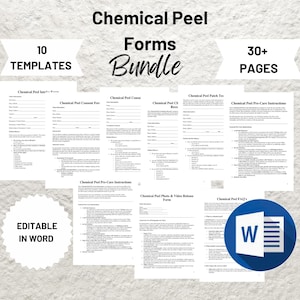 Chemical Peel Forms Bundle: Editable Esthetician Consent & Consultation (Digital Download)