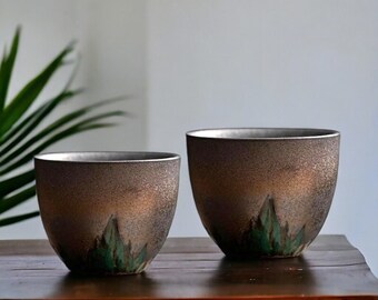 Japanse keramische theekop | Kung Fu aardewerk theeservies | Unieke Aziatische theekop | Oosterse porseleinen koffiekop | Handgemaakt | Huis en leven