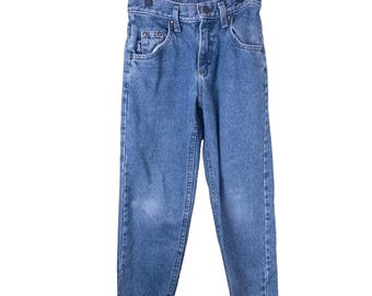 Vintage 90s Lee High Rise Denim Jeans Medium Wash Kids Size 8