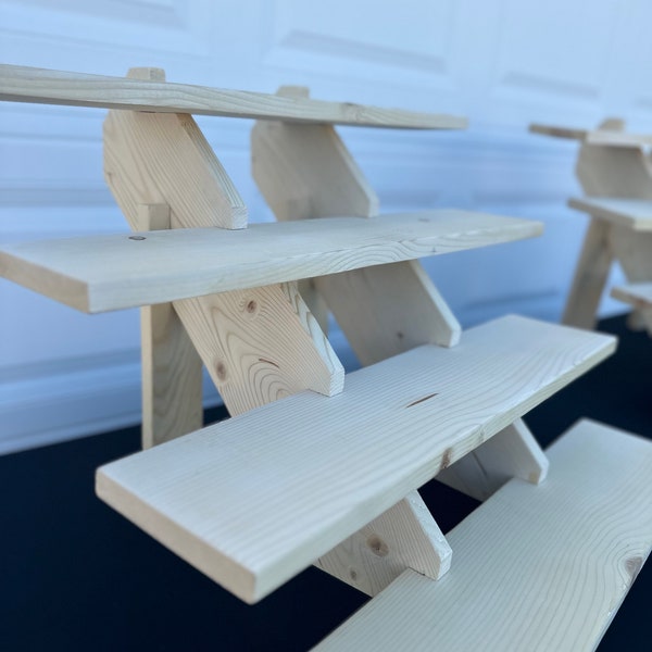 Supports en bois à 4 niveaux