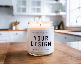 Custom Candle Mockup, Candle Mockup, POD Candle Template, Soy Candle Mockup, Print on Demand Candle Mockup, Mockup for Candles, White Soy