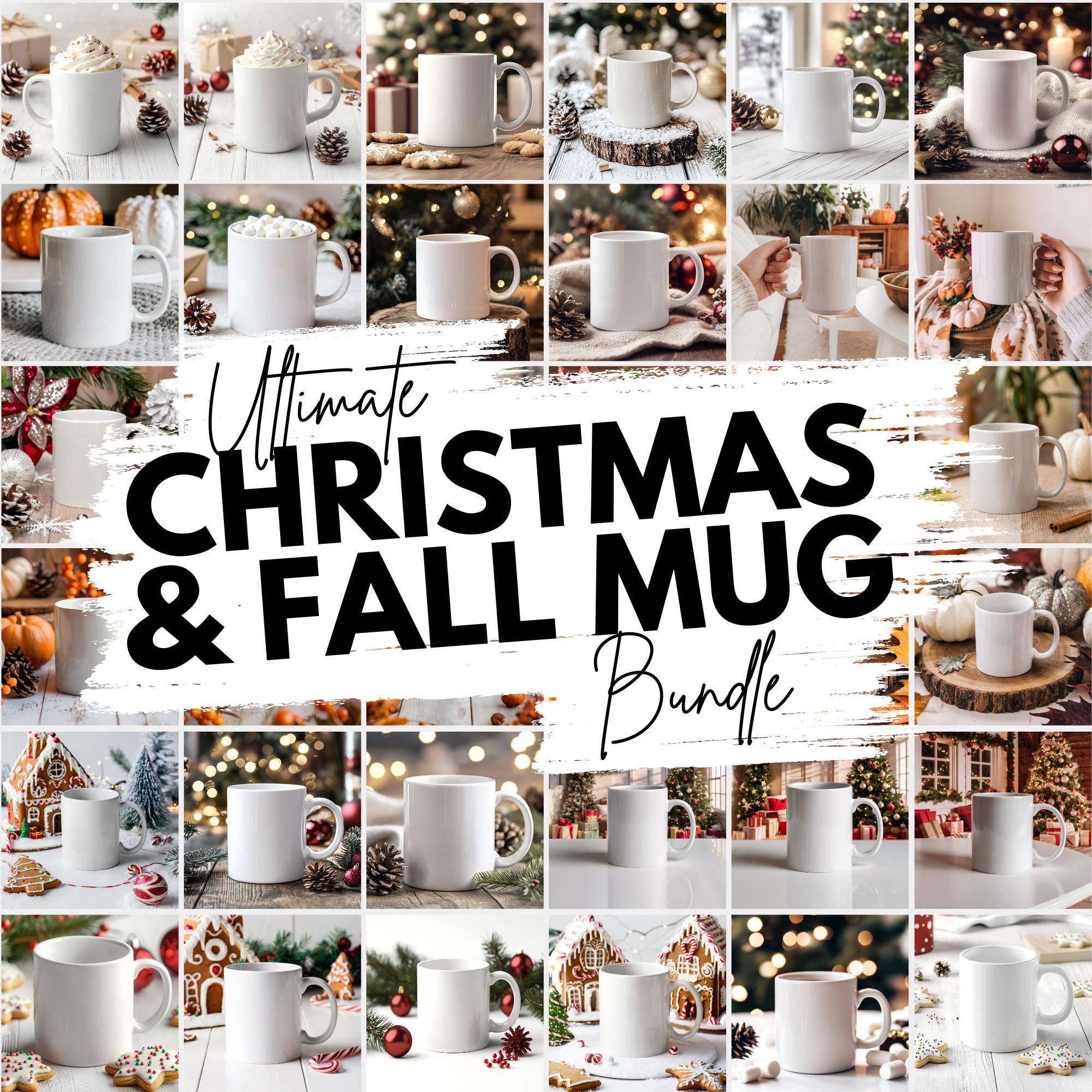 50+ Fall Coffee Mug Mockup Bundle, Halloween Mug Mockups, POD Mug Bundle, Christmas Mug Mockup Bundle, Coffee Mug Mockups, JPEG Mug Mockups
