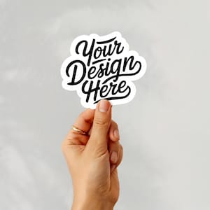 Die Cut Sticker Mockup, Sticker Mockup, Printify Sticker Mockup, Canva Sticker Mockup, Custom Sticker PSD Template, Canva Sticker PNG Mockup