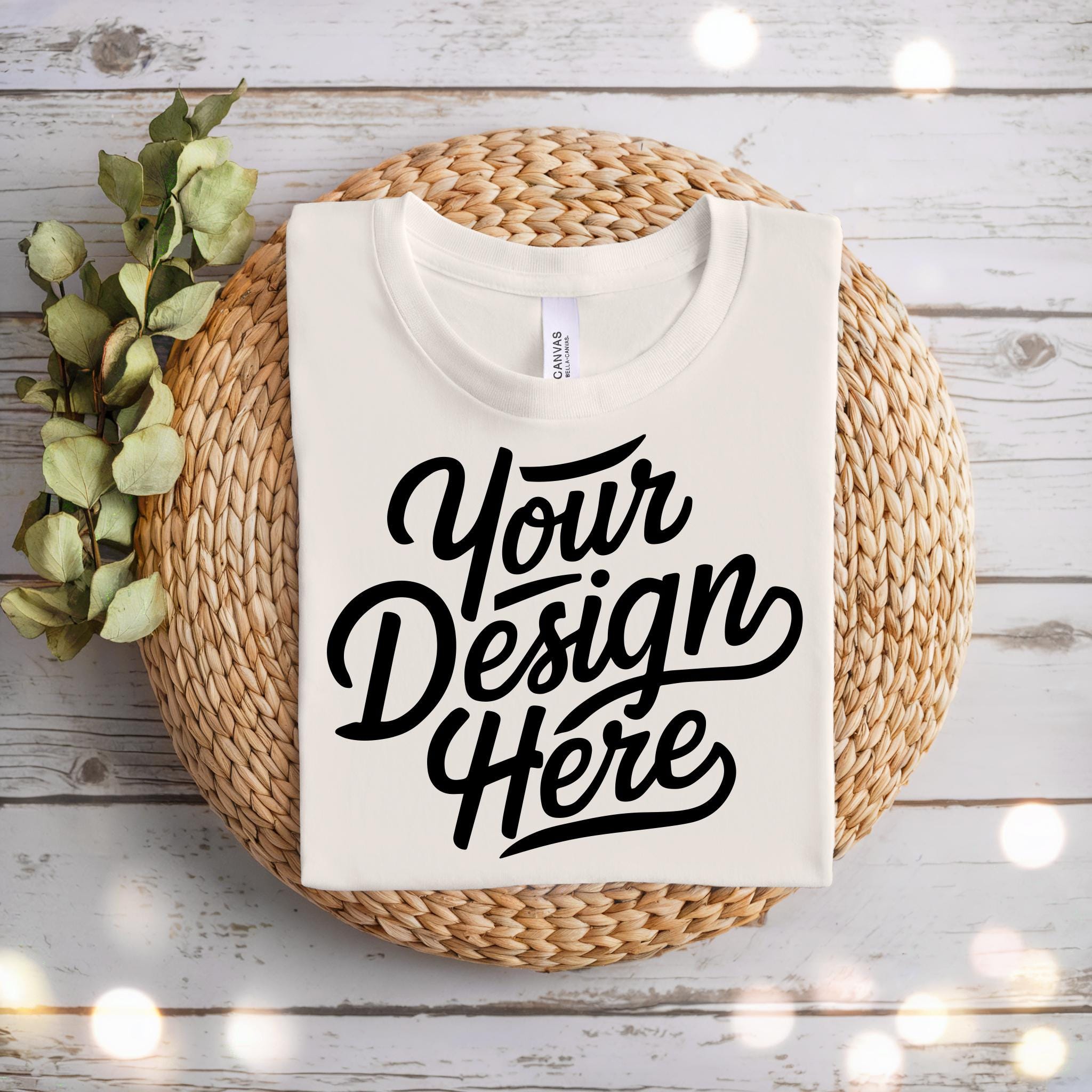 Bella Canvas 3001 Natural T-Shirt Mockup, Tshirt Mockup Bundle, Folded Shirt Mockup, Natural T-Shirt Mockup, Bella Canvas T-Shirt Blank Flat