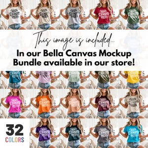 Bella Canvas 3001 White T-Shirt Mockup, 3001 Bella Canvas, Shirt Model Mockup T-Shirt Mockup, Bella Canvas Clean T-Shirt White Boho Mockup image 2