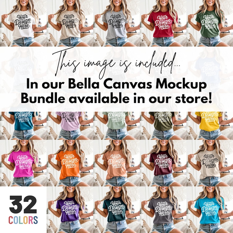 Bella Canvas 3001 White T-Shirt Mockup, 3001 Bella Canvas, Shirt Model Mockup T-Shirt Mockup, Bella Canvas Clean T-Shirt White Boho Mockup image 2