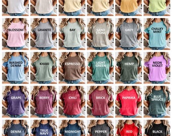 Comfort Colors 1717 Customizable Color Chart, Canva Color Chart Comfort Colors 1717 Custom Template, Editable Comfort Colors Color Chart