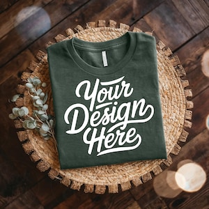 Bella Canvas 3001 Mockup, Tshirt Mockup Bundle, 3001 Bella Canvas Bundle, Folded Shirt Mockup, T-Shirt Mockup Bundle, Bella Canvas T-Shirt image 3