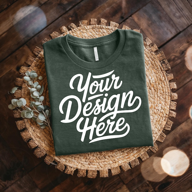 Bella Canvas 3001 Mockup, Tshirt Mockup Bundle, 3001 Bella Canvas Bundle, Folded Shirt Mockup, T-Shirt Mockup Bundle, Bella Canvas T-Shirt image 3