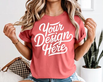Kümmel Comfort Colors 1717 Mockup, Kümmel T-Shirt Mockup, Kümmel Comfort Colors 1717 Modell Mockup, Kümmel Shirt Mockup, POD Comfort Colors 1717