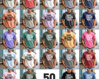 Paquete de maquetas Comfort Colors 1717: Camiseta para hombre en 50 colores (descarga digital)