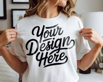 White Bella Canvas 3001 Mockup, Tshirt Mockup, 3001 Bella Canvas, Shirt Model Mockup T-Shirt Mockup, Bella Canvas T-Shirt White Shirt Mockup