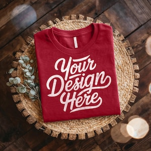 Bella Canvas 3001 Mockup, Tshirt Mockup Bundle, 3001 Bella Canvas Bundle, Folded Shirt Mockup, T-Shirt Mockup Bundle, Bella Canvas T-Shirt image 4