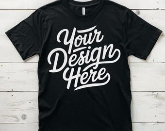 Black Bella Canvas 3001 Mockup, T-shirt Mockup, 3001 Bella Canvas, Shirt Flat lay Mockup, T-Shirt Mockup, Bella Canvas T-Shirt, Shirt Mockup