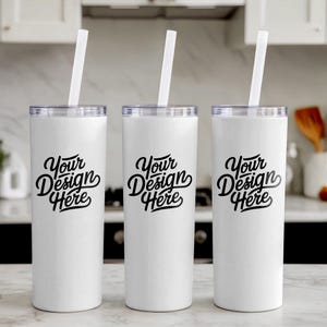 Skinny Tumbler Wrap Mockup, 20oz Printify Tumbler Mockup, Canva White Tumbler Template, 20 Oz Tumbler PNG Mockup, Canva PSD Mockup Template