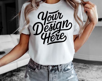 White Bella Canvas 3001 T-Shirt Mockup, Bella Canvas Shirt Mockup, White Shirt Mockups, Shirt Mockup, White Tee Mockup, Best Shirt Mockup