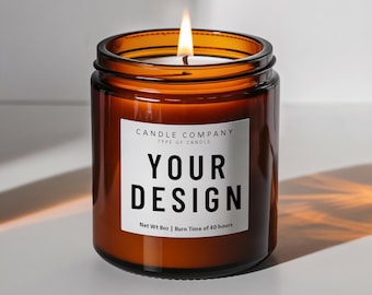 Amber Jar Candle Mockup, Modern Candle Mockup, Custom Candle Mockup, Candle Template, Soja Candle Mockup, Candle Mockup, Best Candle Mockup