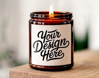 Amber Jar Candle Mockup, Amber Candle Mockup, Custom Candle Mockup, Candle Template, Soy Candle Mockup, Candle Mockup, Clean Candle Mockup
