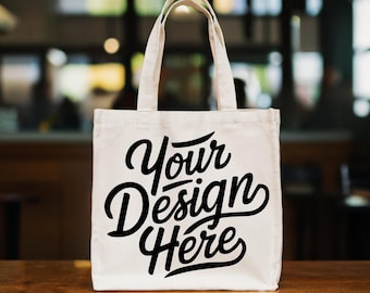 Canvas Tote Bag Mockup, Canvas Tote Bag Mockup for Print on Demand, Natural Tote Bag Mockup, Print on Demand Mockup, Tote Bag Mock up