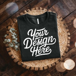 Bella Canvas 3001 Mockup, Bundle di mockup di magliette, Bundle di Bella Canvas 3001, Mockup di magliette piegate, Bundle di mockup di magliette, Maglietta Bella Canvas