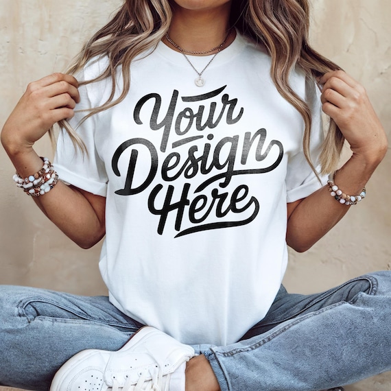 White Bella Canvas 3001 Shirt Mockup, T-shirt Mockup, 3001 Bella Canvas, Shirt Model Mockup TShirt Mockup, Bella Canvas 3001 White Mockup
