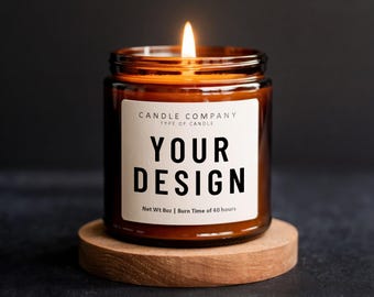 Amber Jar Candle Mockup, Amber Candle Mockup, Custom Candle Mockup, Candle Template, Soy Candle Mockup, Candle Mockup, Best Candle Mockup