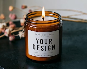 Amber Candle Mockup, Clean Candle Mockup, Custom Candle Mockup, Candle Template, Soja Candle Mockup, Candle Mockup, Beste Mockup voor kaarsen