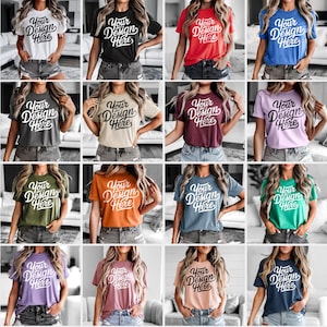30+ colori Bella Canvas 3001 Mockup, TShirt Mockup Bundle, 3001 Bella Canvas Bundle, POD Mockup, il miglior bundle di T-shirt Mockup Print on Demand