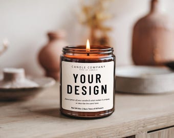 Amber Jar Candle Mockup, Amber Candle Mockup, Custom Candle Mockup, Candle Template, Soy Candle Mockup, Candle Mockup, Simple Candle Mockup