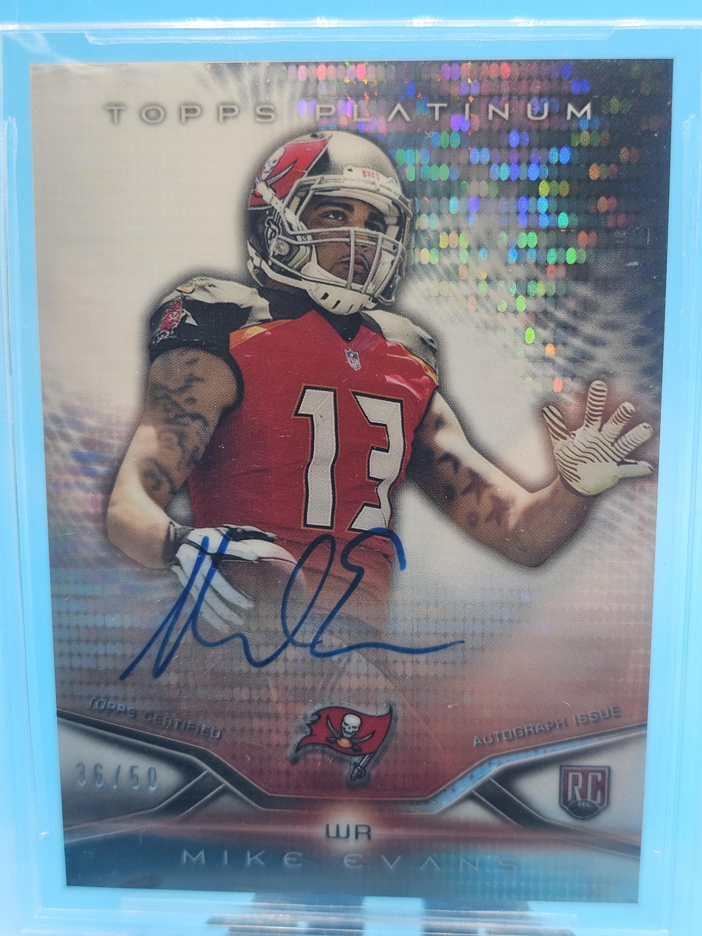 2014 Topps Platinum Mike Evans Rookie Autograph Pulsar Refractor