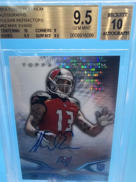 2014 Topps Platinum Mike Evans Rookie Autograph Pulsar Refractor