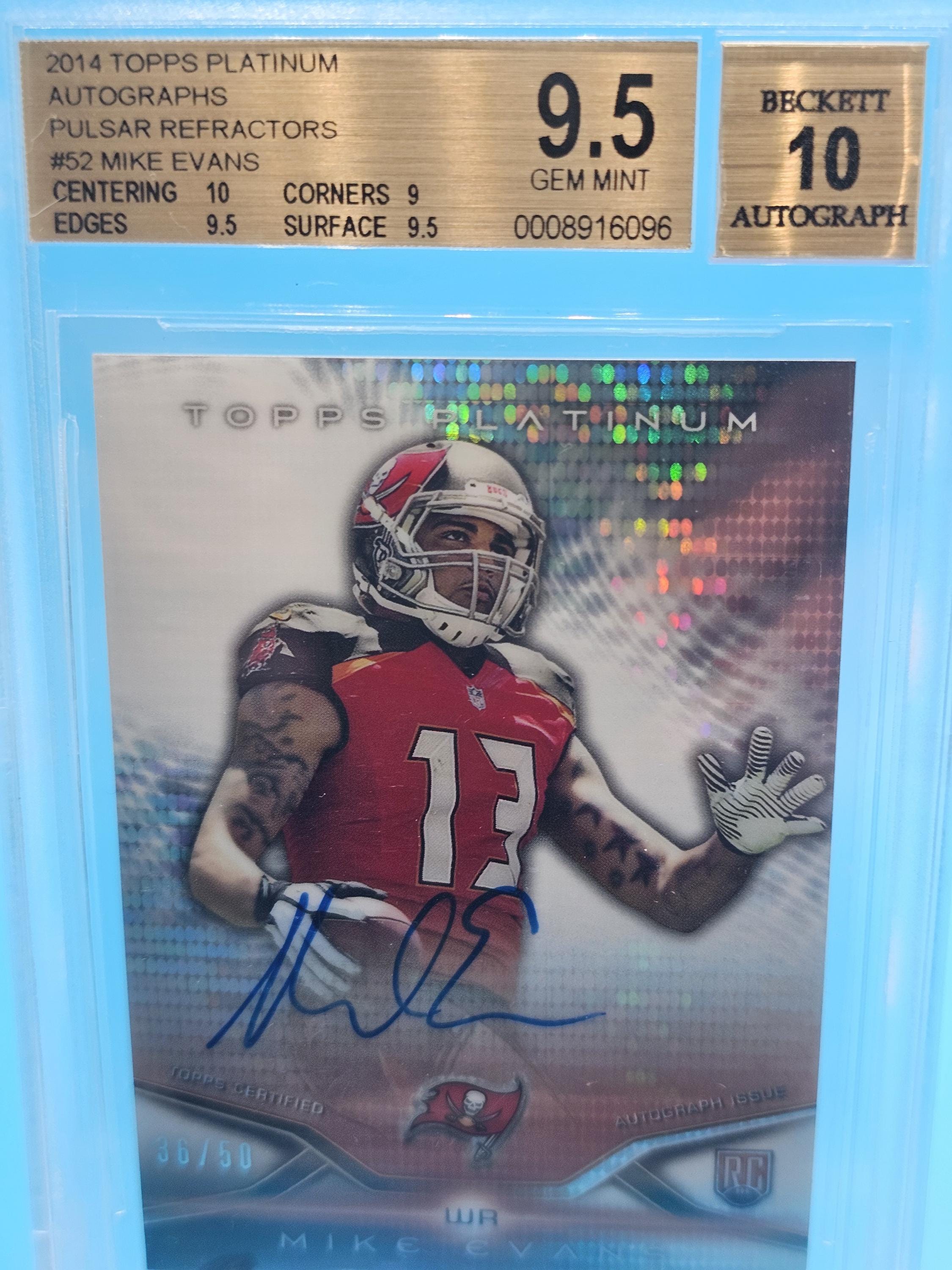 2014 Topps Platinum Mike Evans Rookie Autograph Pulsar Refractor