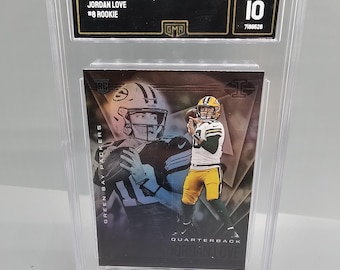 2020 Panini Illusions Green Bay Packers QB Jordan Love Rookie card Graded GMA 10.