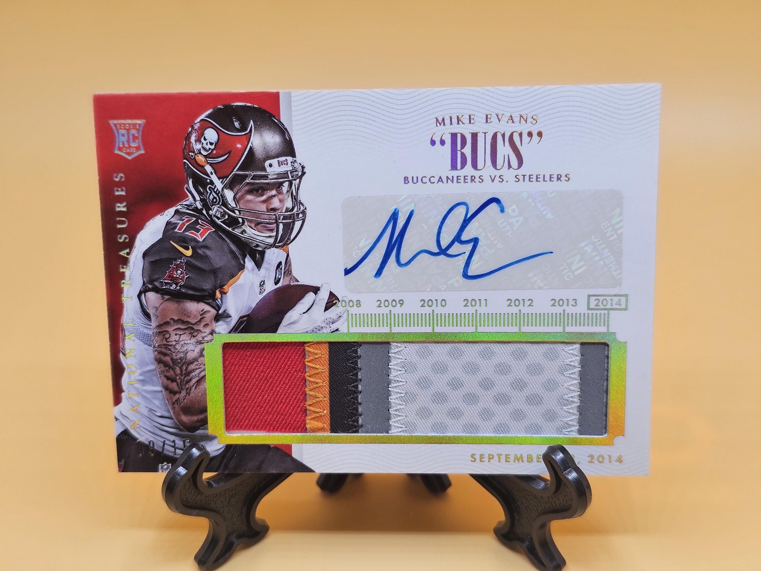 Mike Evans Rookie Auto Card, National Treasures RPA 9/15 - Etsy