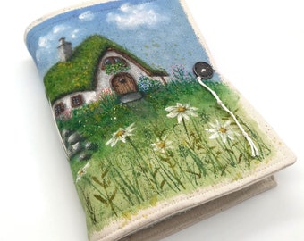 Home Sweet Home, handmade journal, A5, gnome hobbit house, diary, housewarming gift