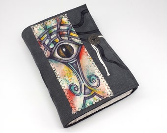 Illuminati, leather journal, strange and unique handmade gift