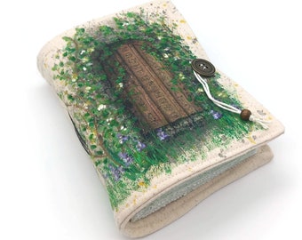 Secret Door, handmade journal, original art, unique and whimsical gift