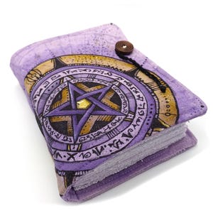 The Color of Magic, Spellbook, magic journal, handmade grimoire, book of shadows, purple blank notebook