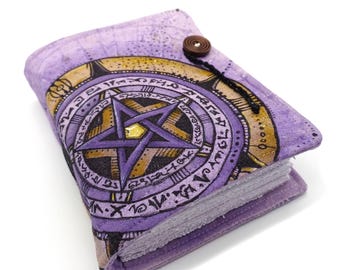 Libro degli incantesimi viola fatto a mano: Grimorio magico, Libro delle ombre