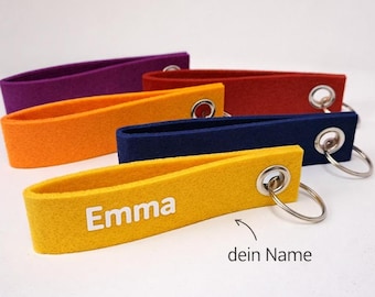 Personalized keychains with names | Felt name tags personalized | Unique gift | 12 colors