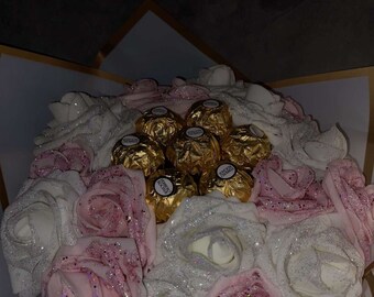 Chocolate glitter rose bouquet