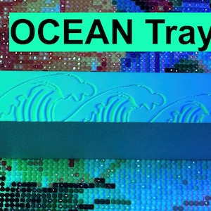 Ocean Tray with Lid: Diamond Painting Drill Tray – Coastal Charm