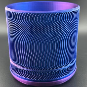 3D Printed Ocean Wave Planter Pot: Seaside Home Decor