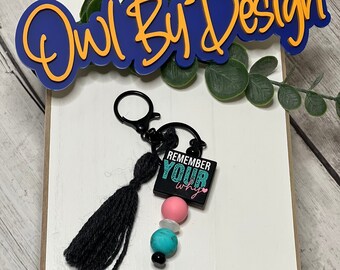 Remember Your Why Keychain, Motivational Keychains, Inspirational ...