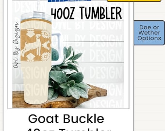 Goat 40oz Tumbler | Doe or Wether Tumbler | Personalized Livestock Tumbler | Show Goat Gift | Western Tumbler | Stock Show Cup