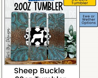 Sheep 20oz Tumbler | Ewe or Wether Tumbler | Personalized Livestock Tumbler | Show Lamb Gift | Western Sublimated Cup | Stock Show Gift
