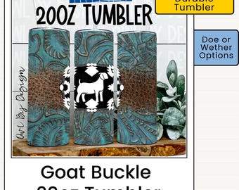 Goat 20oz Tumbler | Doe or Wether Tumbler | Personalized Livestock Tumbler | Show Goat Gift | Western Sublimated Cup | Stock Show Gift